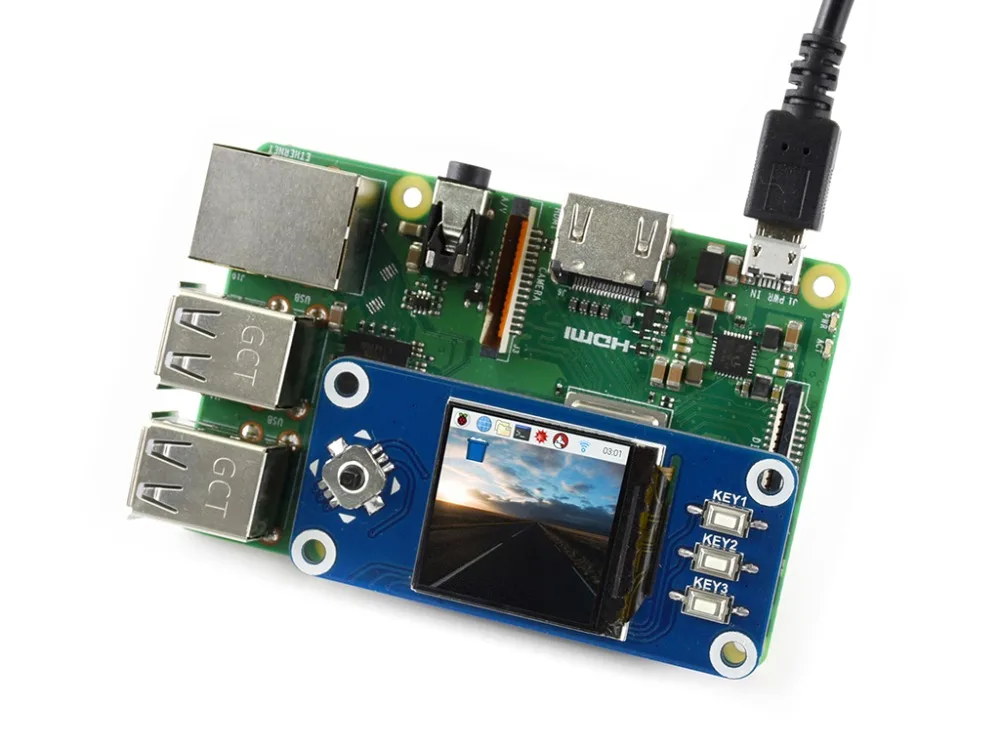 Waveshare 1,3 дюймов ips ЖК дисплей шляпа для Raspberry Pi 240x240 пиксели SPI интерфейс со встроенным контроллером ips экран