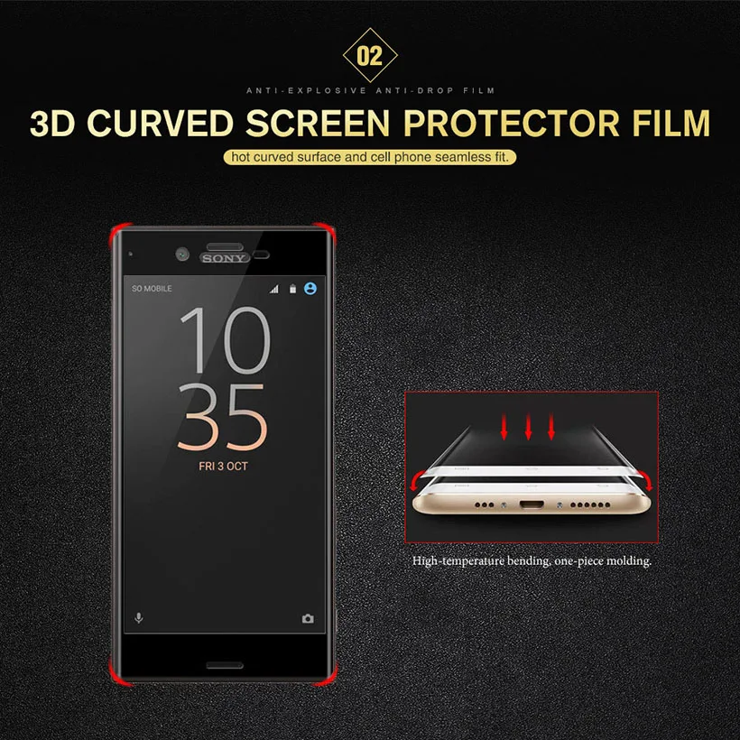 Kardeem закаленное стекло для Sony Xperia XA2 Ultra XZ2 Compact Premium 3D изогнутое полное покрытие