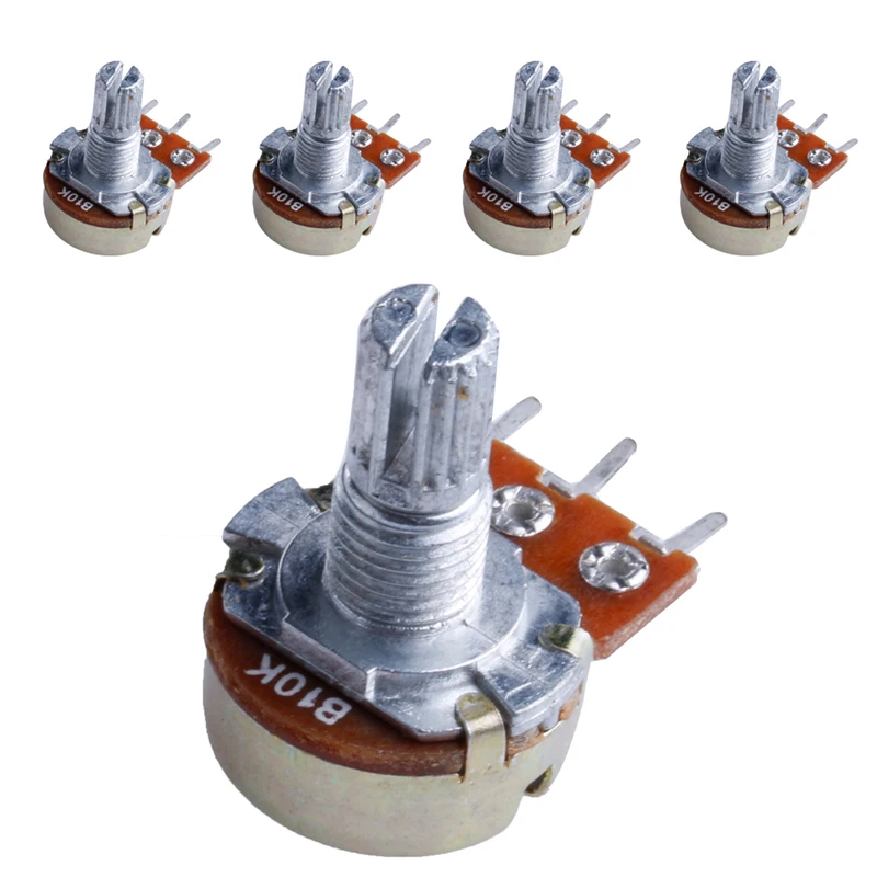 

5Pcs B10K ohm Linear Taper Rotary Potentiometer Panel Pot 15mm Hot #Aug.26