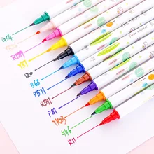12 Вт/18/36 Цвет мульти Цвет двойной головкой маркер для рисования манга, ручки для рисования маркер для белой доски товары для рукоделия Kawaii канцелярские принадлежности