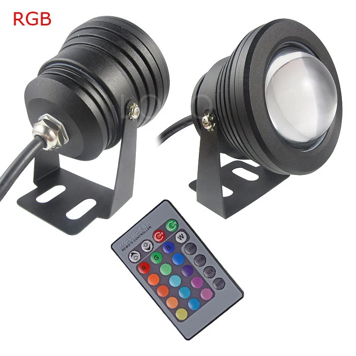 1 шт 10 W 12 V RGB Led света rgb светодиодные фары 1000LM Водонепроницаемый IP67 фонтан-Бассейн лампа проекционной лампы прожектора