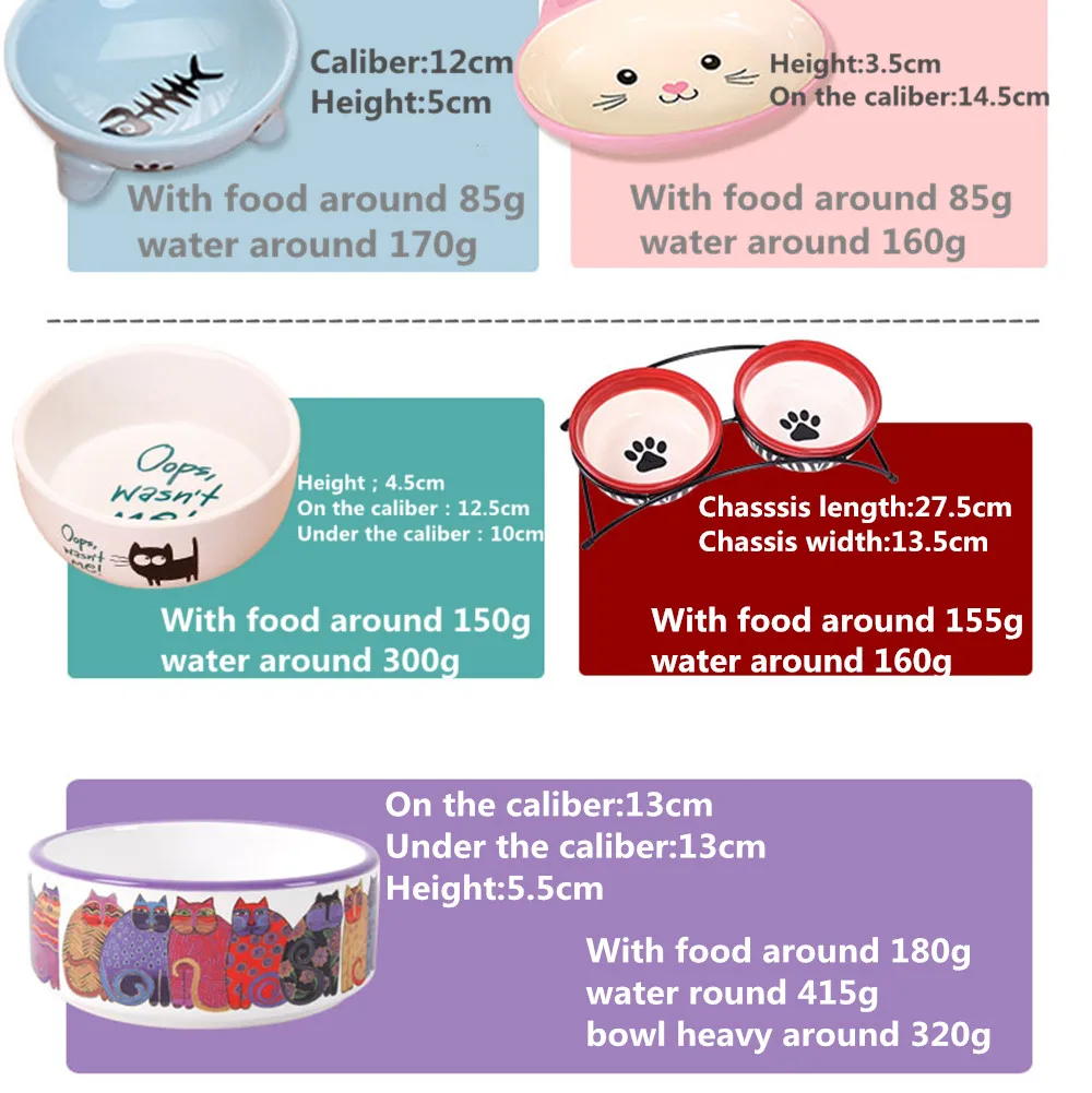 Милый питомец собака кошка кормушка керамическая Нескользящая миска дозатор для воды для щенка котенок миски для кормления Кошки мультфильм контейнер для еды