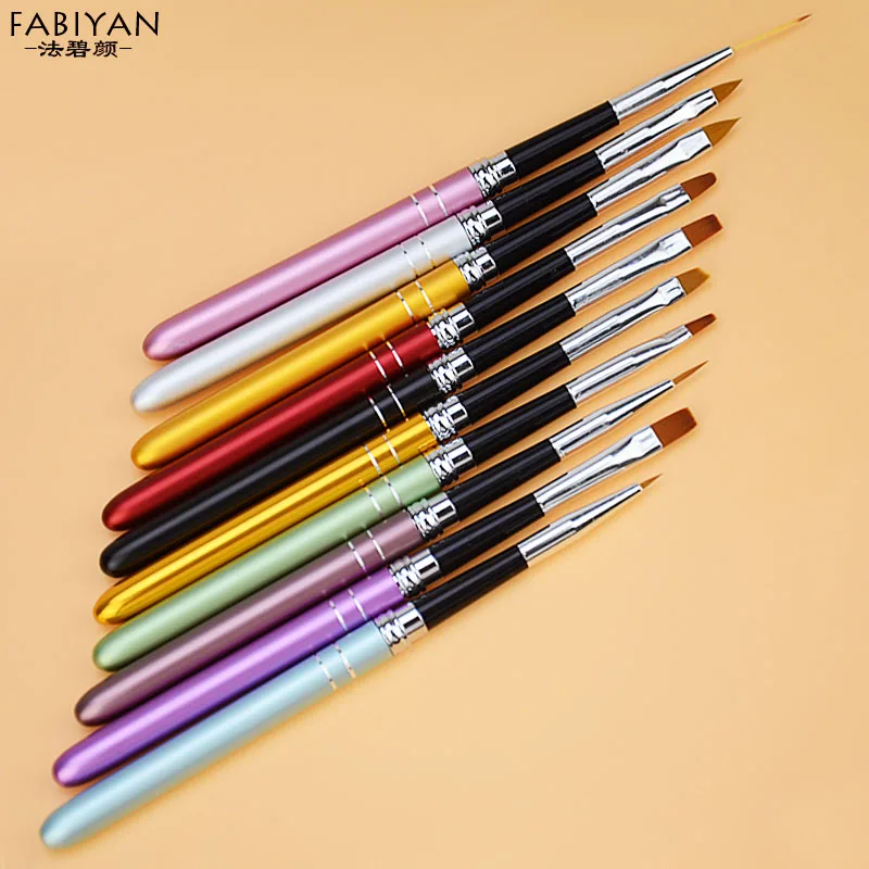 

10pcs/Set Nail Art Brush Painting Crystal Carving Liner Tips UV Gel Polish Drawing Dotting Pen Kits DIY Acrylic Manicure Tools