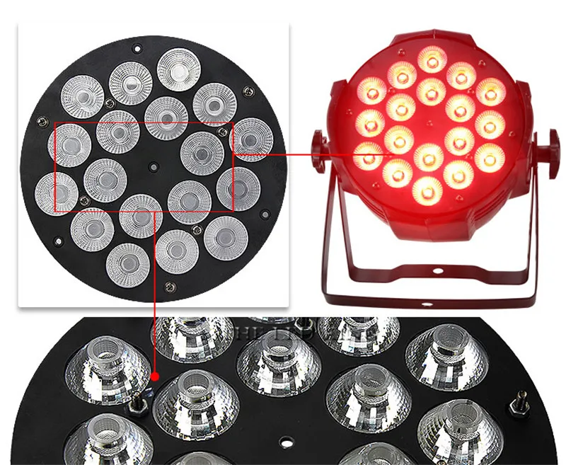 Супер яркий 18x18 Вт светодиод SlimPar четырехцветный прожектор rgbwa+ uv 6в1 светодиодный DJ мыть свет освещение для сцены без шума