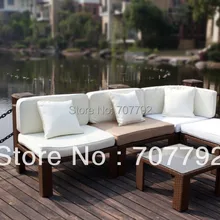 Новинка! патио Уличная мебель плетеная диван набор 4 шт. современный стул