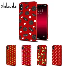 

Fashion Fruit Heart Ice Cream Phone Case For iPhone X 6 6s 7 8 Plus Pineapples Soft TPU Red fundas capa coque Skin Back Cover