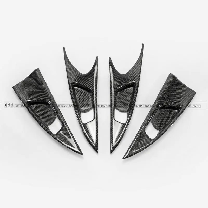 

Car-styling Carbon Fiber Inner Door Pull Surround 4pcs LHD Glossy Finish Interior Control Cover Trim For Honda 10th Gen Civic FC