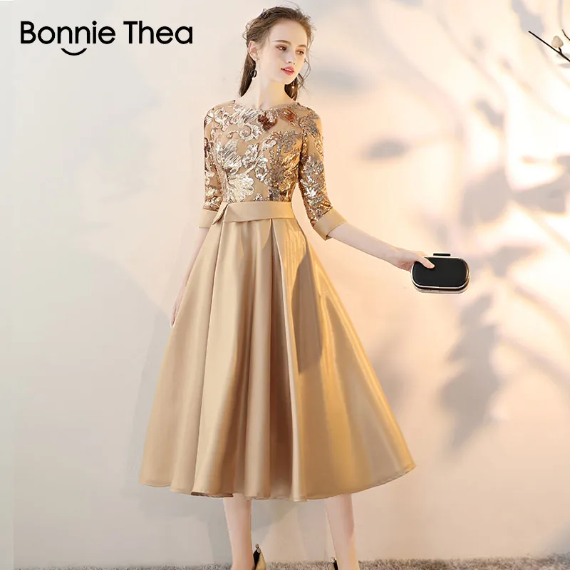 Женские вечерние платья Bonnie thea элегантное золотистое платье с блестками лето