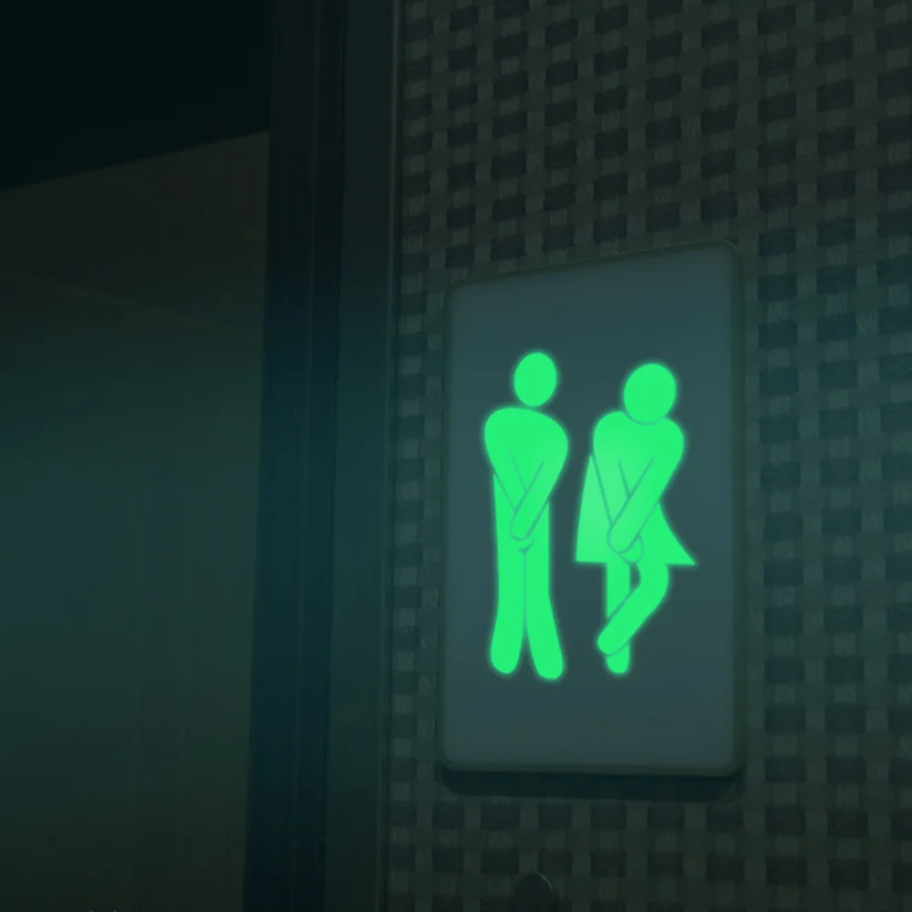 

Funny Luminous Bathroom Wall Stickers Home Decor Glow In The Dark Toilet Stickers Wall Decorations adesivo de parede