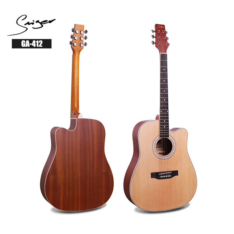 

Smiger GA-412 Folk pop guitar 41 inches Sapele Matte Finish For Professional Performance/Home-schooling/Student Gift/Beginner