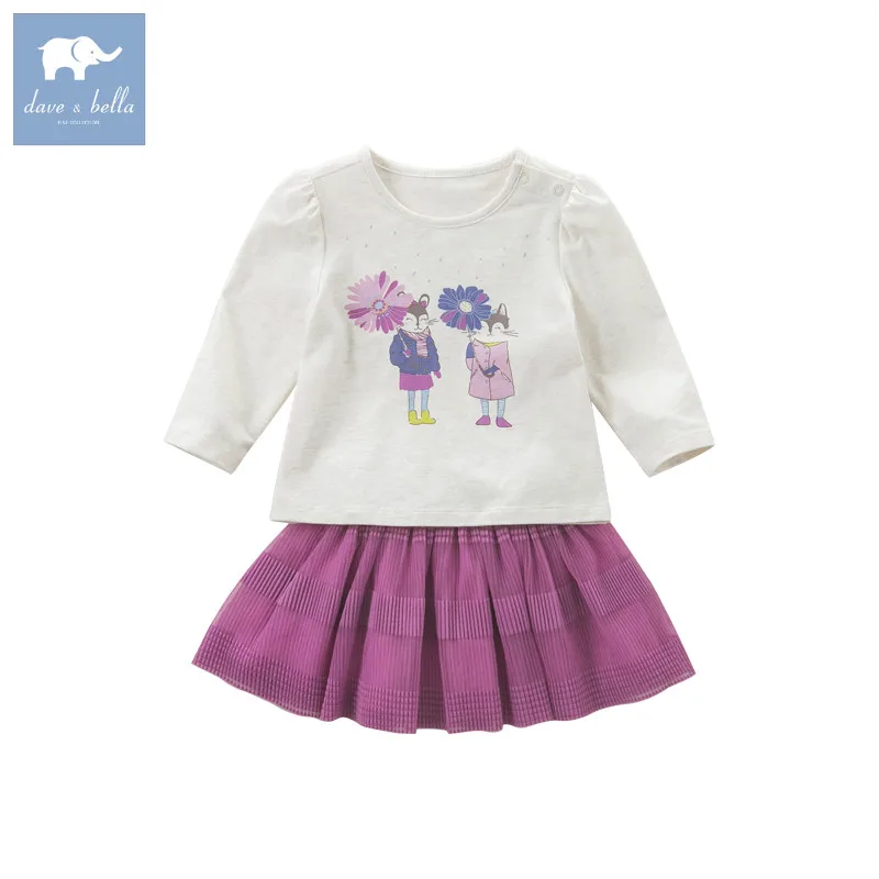 DB5845 dave bella autumn infant baby girls fashion skirt clothing sets