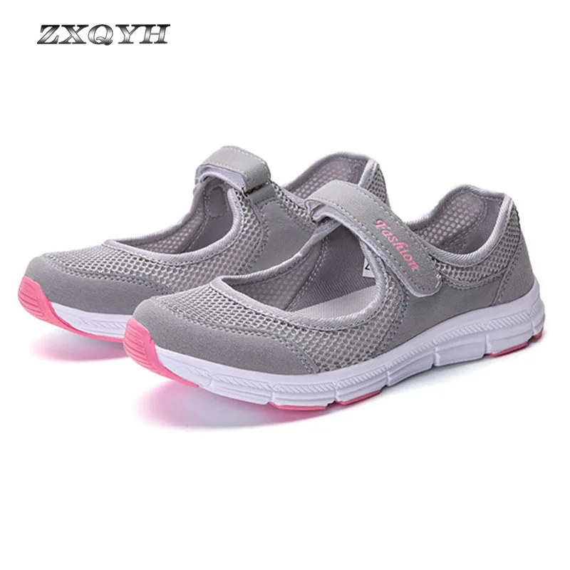 

ZXQYH Summer Women Hiking Sneakers Healthy Walking Shoes Outdoor Mesh Anti-slip Sport Shoes Comfortable Camping Light Lady Shoes