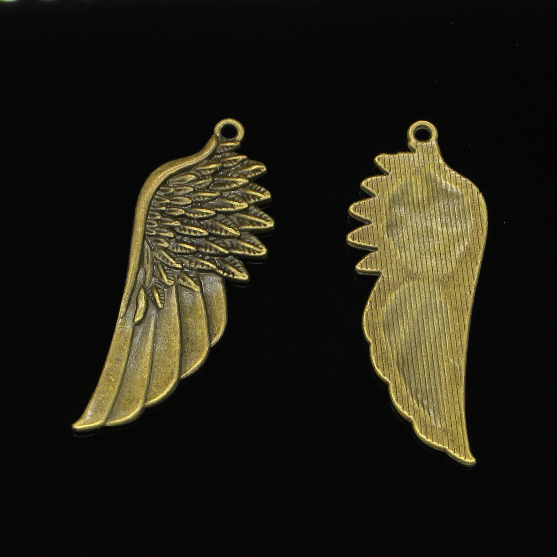 5pcs Antique Style Bronze Color angel wings Pendants Findings Charms 58