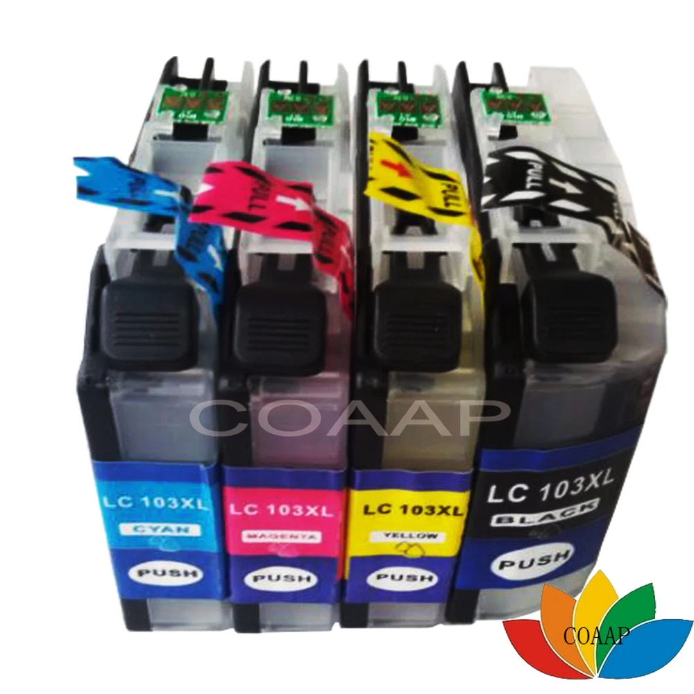 

4 Compatible Brother LC103 XL Bk C M Y ink MFC J4710DW J475DW J650DW J6520DW J450DW J4510DW