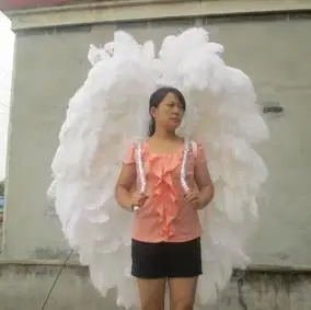 

fashion the latest model catwalk stage performance show fashion classic natural ostrich feather angel wing more color choose