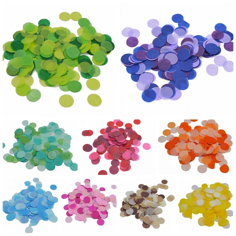 

1000Pcs/Bag 2.5cm Round Confetti For Wedding Party Supplies Balloon Confetti Girl Throwing Birthday Party Baby Shower Decorative