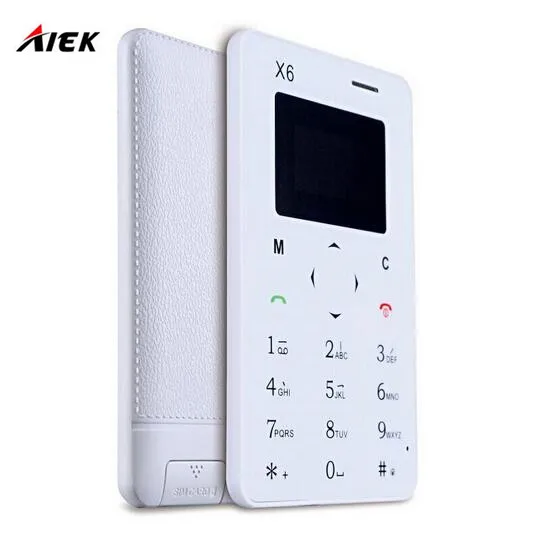 20 Pcs lot Ultra Thin AIEK AEKU X6 Mini Cell Card Phone Student Unlocked Mini Mobile