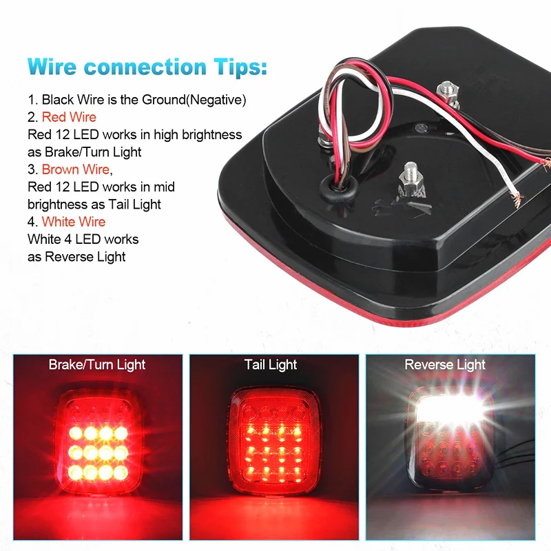 Светодиодный задний светильник задние фонари обратного хода тормозной светильник для Jeep Wrangler TJ Приглашаем посетить наших заказчиков выставку CJ YJ JK грузовик прицепа лодки хвост светильник