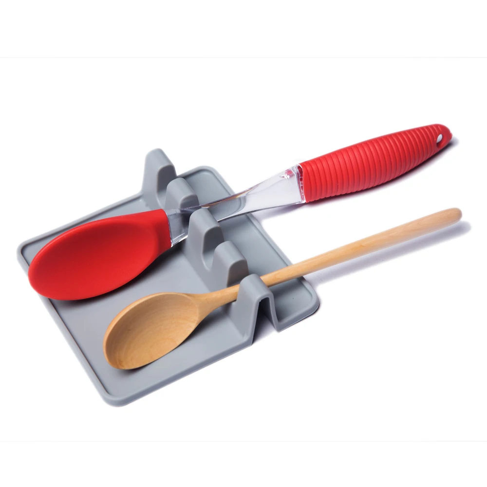 Силиконовая подставка для ложки держатель для суповой ложки Подставка для ложки печное устройство инструмент кухонная полка для посуды кухонные принадлежности для хранения