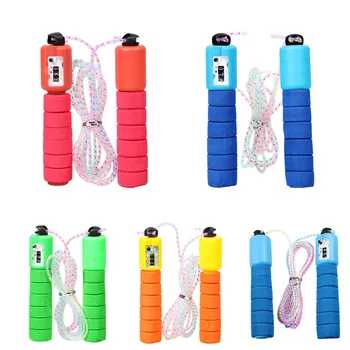 

Colorful Electric Counting Skipping Rope Sports Fitness Adjustable Fast Speed Counting Jump Skip Rope with Counter Skipping Wire