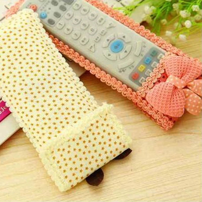 Remote controller cover Transparent TV Remote Cover Case Bow-knot Decor Air Conditioning Dust-proof Protection Supplies