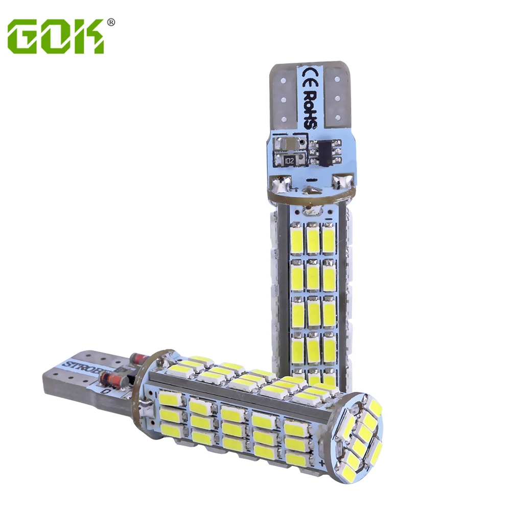 50 шт./лот T10 светодиодная стробоскопическая вспышка W5W 68SMD led 3014 долговечный блеск +