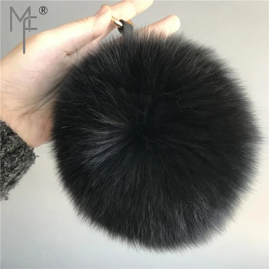 Magicfur натуральный шарик из меха лисы ABcharm 15 см большой помпон с буквами начальная S