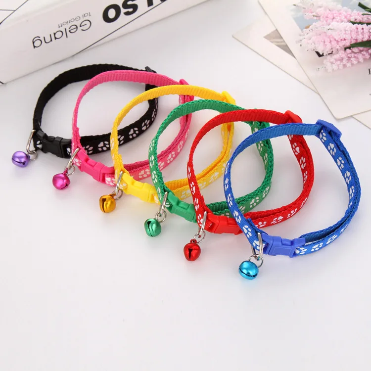 

Cat Dog Collar With Bell Small Pet Supplies Adjustable Buckle Puppy Collar