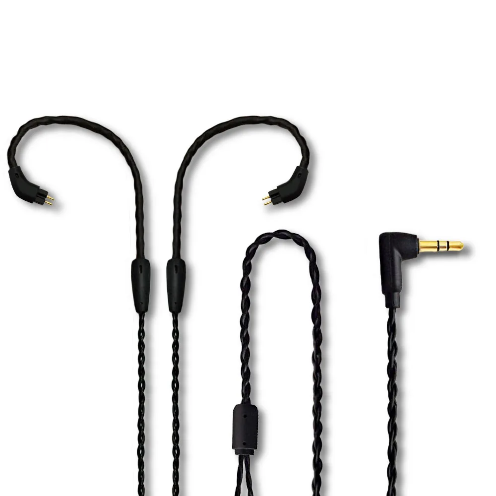 

Replacement Earphone Cable Wire In-ear Monitor Braided Cable 0.78 mm 2 Pin Prong Connector