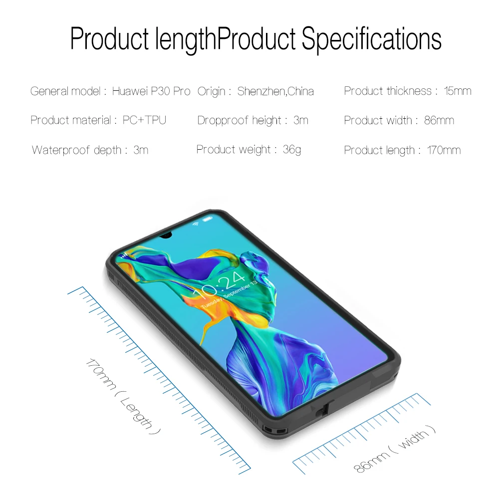 Чехол Redpepper для Huawei P30/P40/P30 Pro водонепроницаемый IP68 3 м дайвинга плавания серфинга