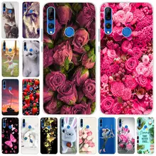 Для Fundas huawei P Smart Z чехол силиконовый 3D мягкий, симпатичный, из ТПУ с мультяшными цветами Прозрачный чехол для телефона для huawei P Smart Z STK-LX1