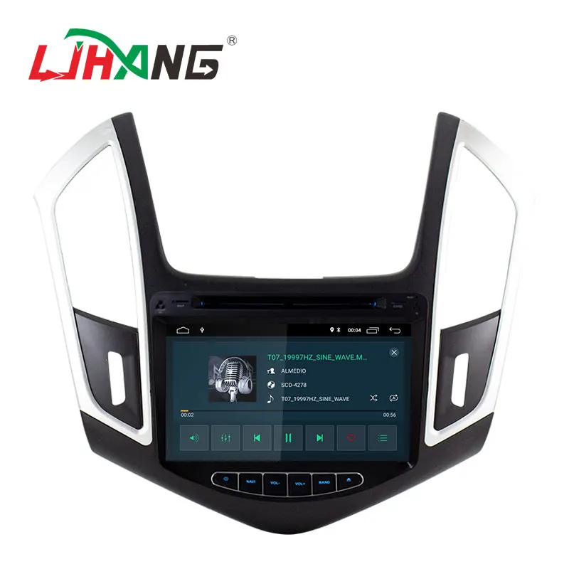 Discount LJHANG 8 inch 2 din Android 8.1 Car Audio DVD player FOR CHEVROLET CRUZE 2015 GPS Multimedia Headunit WIFI Steering Wheel Stereo 2