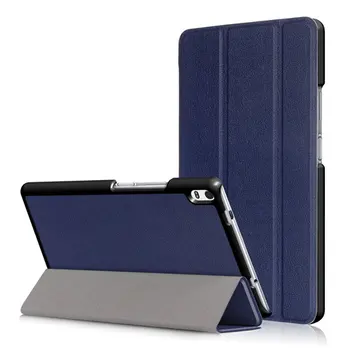 

For Lenovo Tab4 8 Plus TB-8704F TB-8704N Bracket Flip Tri-Folding PU Leather Smart Stand Case Cover Magnetic Auto Wake-Sleep