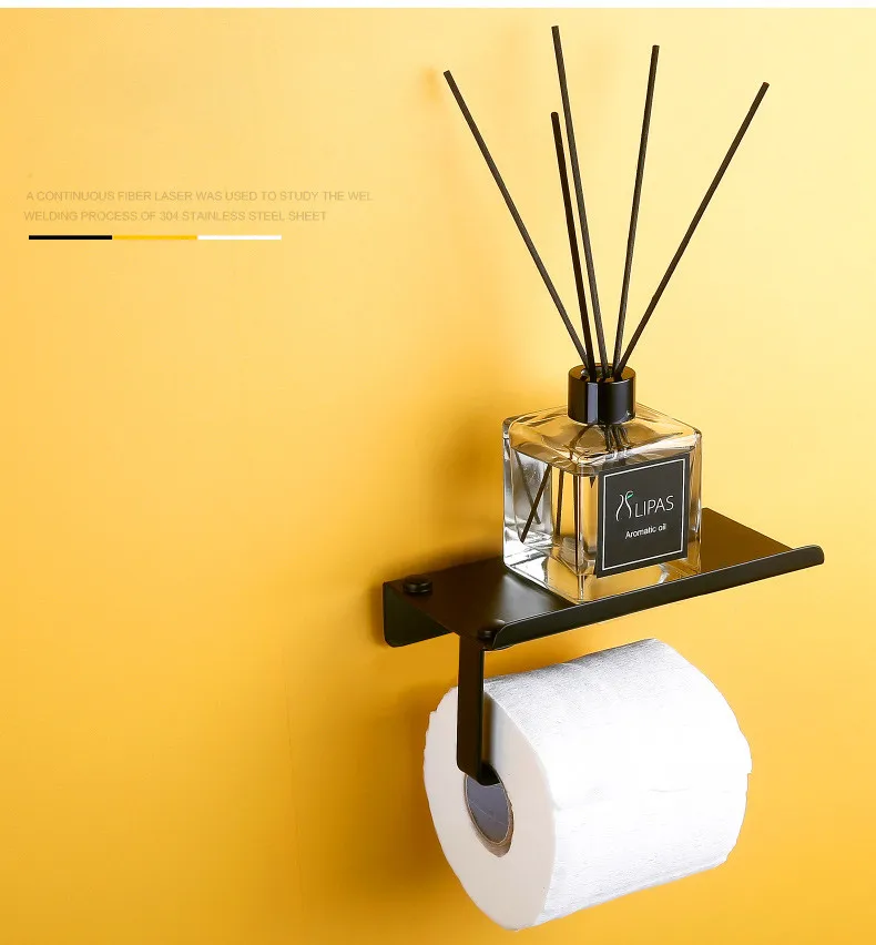 Matte-Black-Toilet-Paper-Holder-Wall-Mount-Tissue-Roll-Hanger-304-Stainless-Steel-Bathroom-Accessories-(8)