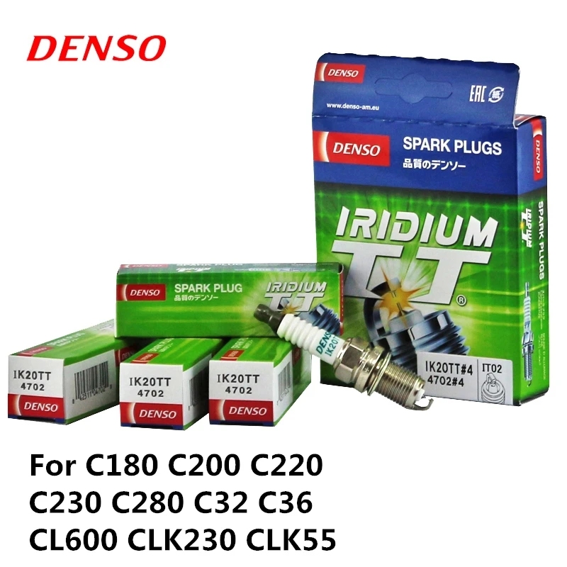 4/piece DENSO Car Spark Plug For MERCEDES BENZ C180 C200 C220 C230 C280