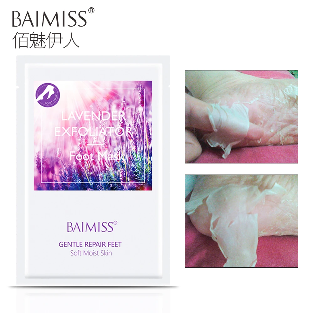 

BAIMISS 1 Bag=2 PCS Peeling Exfoliating Foot Mask Feet Mask Remove Dead Skin Cuticles Heel Foot Care Pedicure Socks High Quality