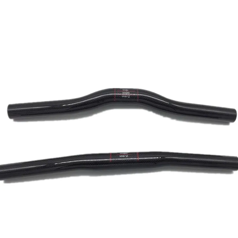 NO 3K gloss Full Carbon Mountain Bike Bicycle Handlebar 25.4*42/44/46/48/50/52/54/56/60/70cm Carbon MTB Flat Rise Handlebar