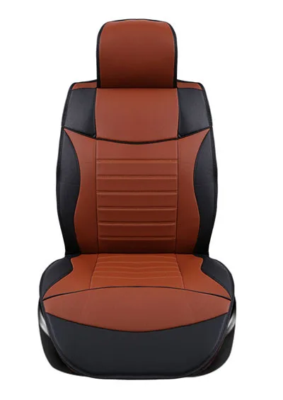 Классические наборы подушек для автомобильных сидений 5 видов цветов Чехлы для автомобильных сидений из искусственной кожи для всех сезонов экологичный дизайн универсальные 5 сидений 6 шт./партия - Название цвета: Coffee