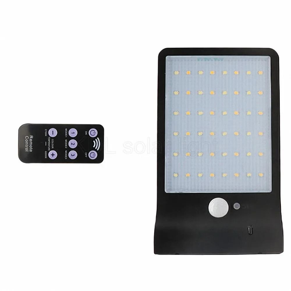 

48 LED Solar Light Three Modes Black Waterproof Outdoor Garden Wall Fence Lamp With remote control street s Sol spot flood bul