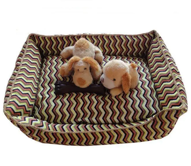 removable Cotton canvas washable pet beds, large dog sleeping cozy