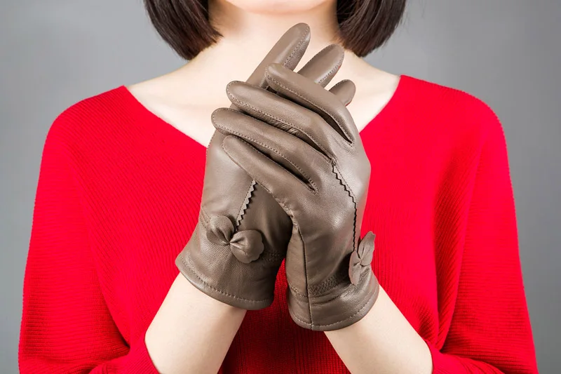 Svadilfari перчатки из натуральной кожи модные трендовые женские кожаные перчатки теплые зимние плюс бархатные кожаные водительские перчатки