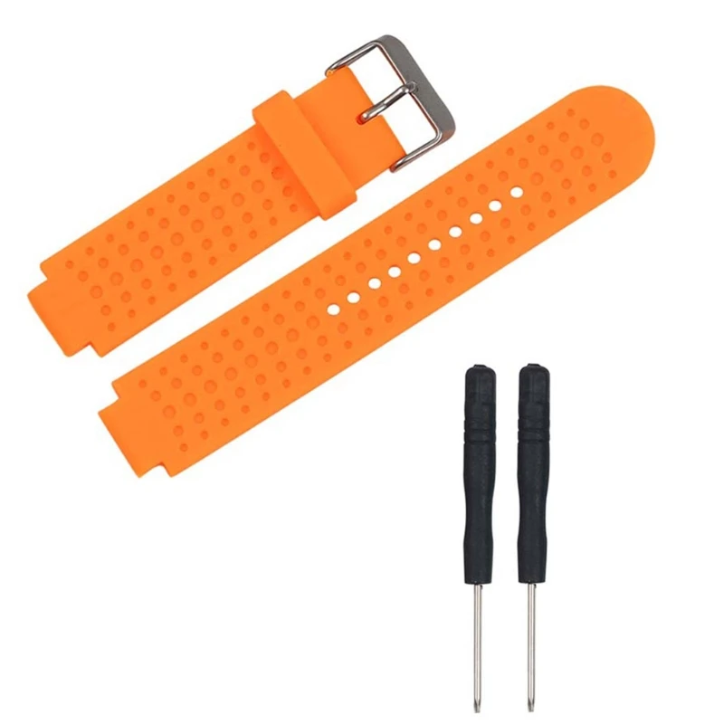 OOTDTY силиконовый сменный ремешок для наручных часов Garmin Forerunner 25 gps часы с инструментами мужские умные носимые аксессуары - Цвет: orange