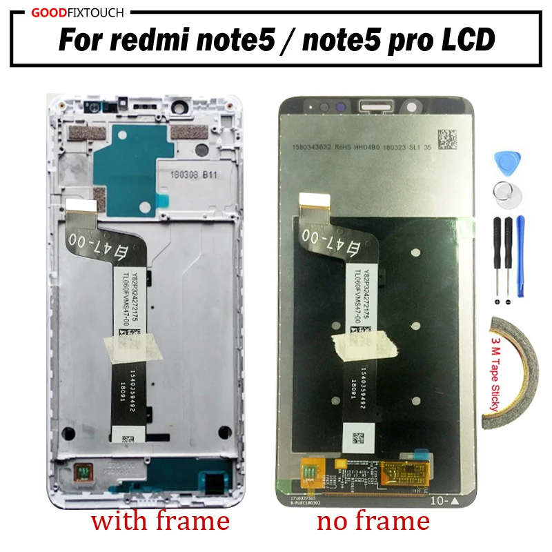 10 сенсорный новый оригинальный ЖК + рамка для Xiaomi Redmi Note 5 Pro экран Замена LCD Snapdragon