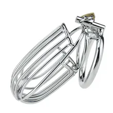 40 45 50mm for choose Samurai Cock Cage Drooping short male metal chastity device cock cage