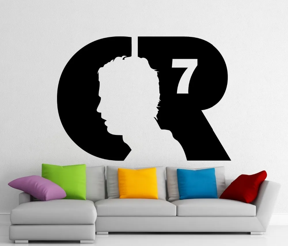 Новое поступление современный дизайн Криштиану Роналду Настенная Наклейка CR7