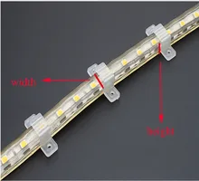 50Pcs/lot 10mm 12mm 17mm width Silicone Mounting Connector clip For 220V IP67 waterproof 3528 5050 5630 LED Strip fixing holder