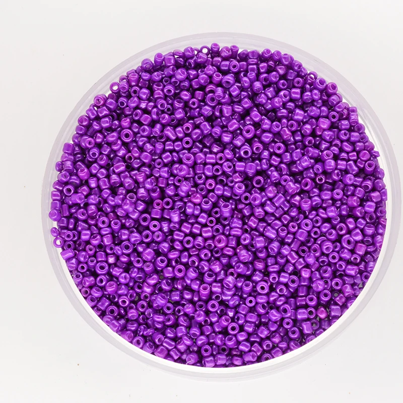 Wholesale 2mm 1000pcs L007 Purple colored for Choose Czech Glass Matte Seed Beads Interval Beads