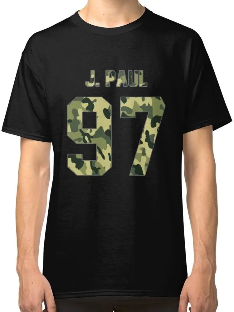 T-Shirts 2017 Brand Clothes Slim Fit Printing Jake Paul Camo Army Men's Black Tees Shirt for men | Мужская одежда