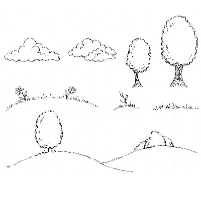 

Tree and lawn Transparent Clear Stamps /Seal for DIY scrapbooking/photo album Decorative sheets