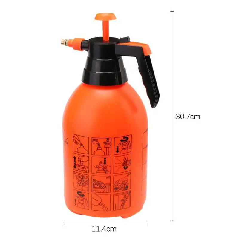 Garden Pressure Trigger Sprayer Bottle Adjustable Copper Nozzle Head Manual Air Compression Pump Spray Tool Plant Watering Can